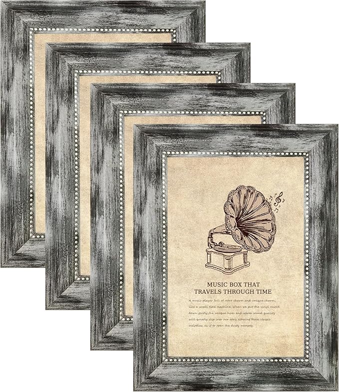8x10 Picture Frames Set of 4 Vintage Photo Frame, Rustic Retro Photo Frame by TKYGU