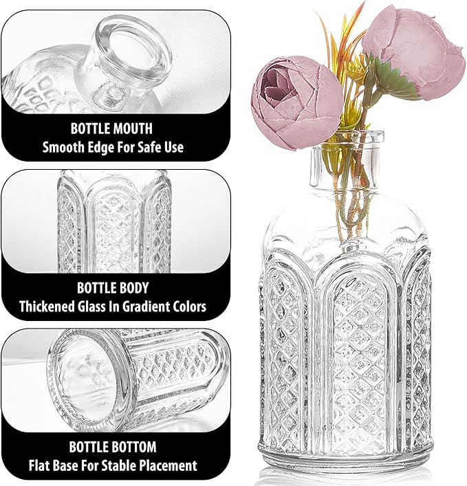Glass Bud Vase Set of 30, Small Flower Vases - Image 4