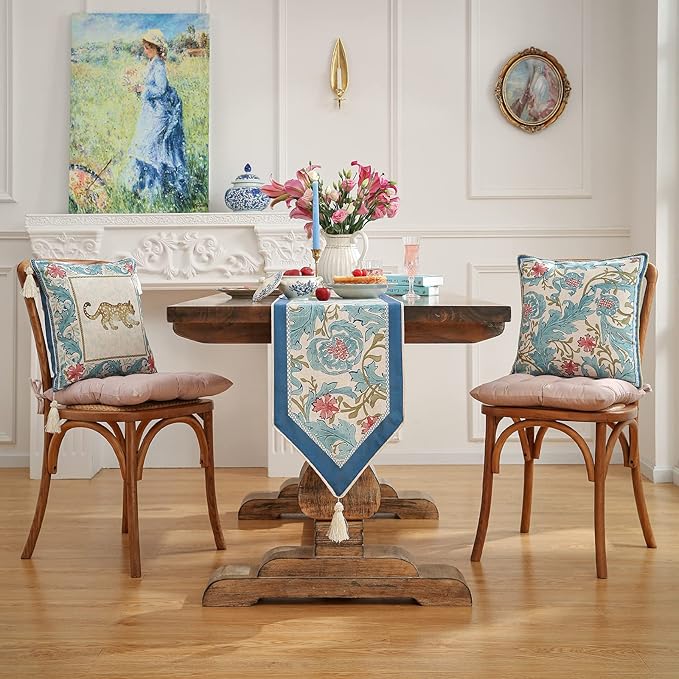 patdrea Linen Leopard Animal Table Runner Farmhouse - Image 4