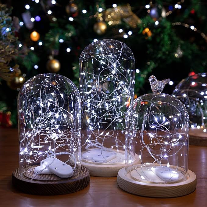 HXWEIYE 12 Pack LED White Fairy Lights Battery Operated, 7ft 20LED Mini Fairy - Image 6