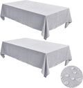 Fitable Faux Linen Tablecloths for Rectangle Tables: Water & Stain Resistant by Fitable