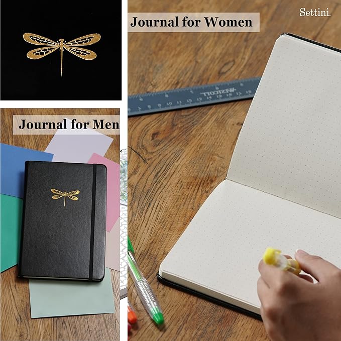 SETTINI Dotted Journal, 192 Archival-Quality Pages, QuillEase Bleed-Free Paper - Image 8