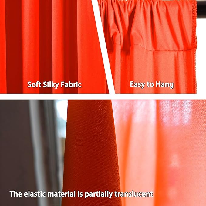 10 x 10 Feet Orange A Backdrop Curtain - Image 3