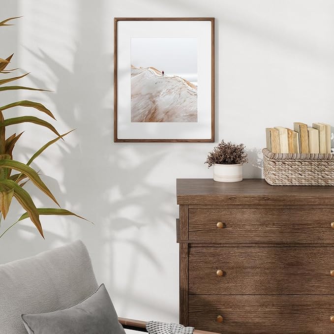 16x20 Frames USA-Sourced Natural Walnut Wood Solid Wood Picture Frame - Image 4