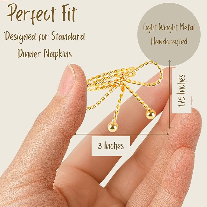 Heavy Duty Metal Napkin Ring Set of 12 - Image 4