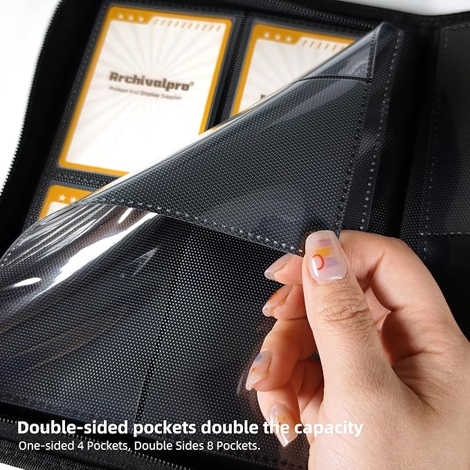 4 Pockets Premium Card Binder 160 Cards Trading Card Binders No Ring Card - Image 5