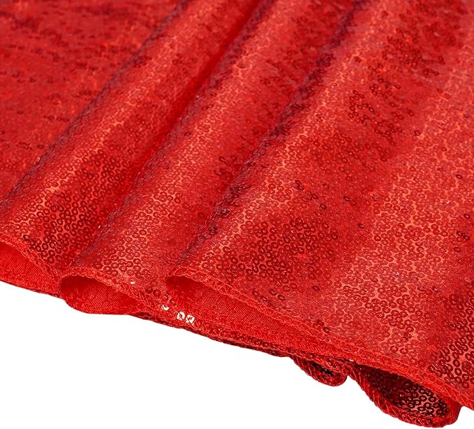 Poise3EHome 8Ft x 10Ft Red Sequin Backdrop, Glitter Thick Satin Sequin - Image 8