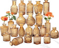 Set of 22 Amber Glass Mini Bud Vase by KAMJUNTAR