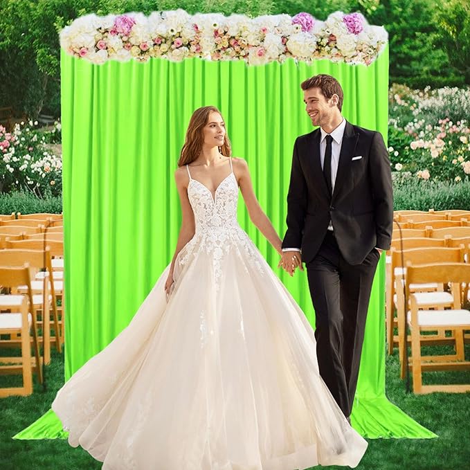 2 Panels Fruit Green Backdrop Curtain, 10 x 7 Feet Background Curtains - Image 6
