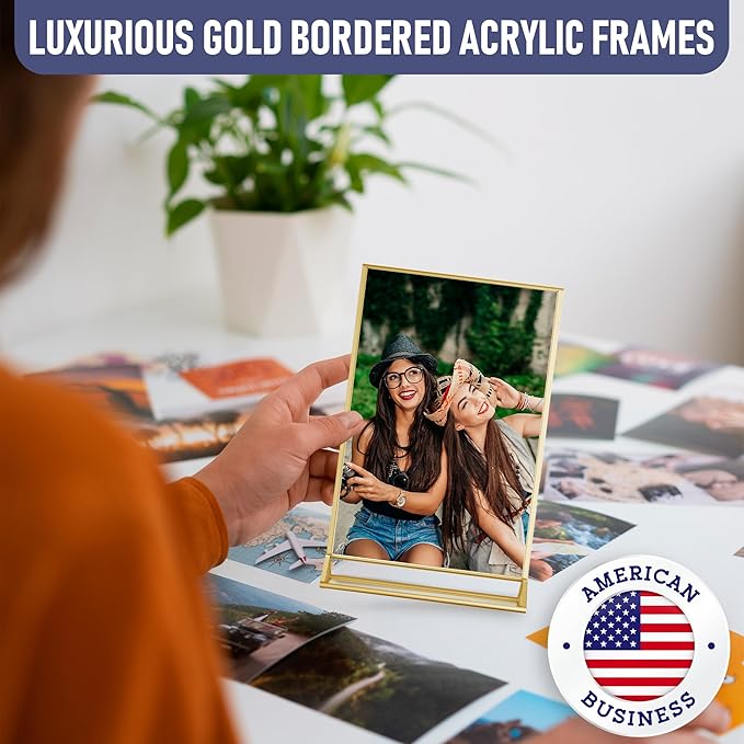 Gold Picture Frames Double-Sided, Menu Holders, and Photo Displays - Image 7