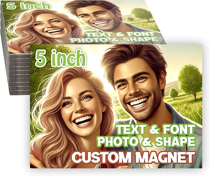 KETABAO – 5" Personalized Rectangle Magnetic Photo Picture Frames by KETABAOMotorcycleParts