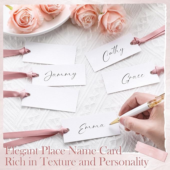 50 Pcs Name Place Cards for Table Setting Blank Wedding Place Cards - Image 4