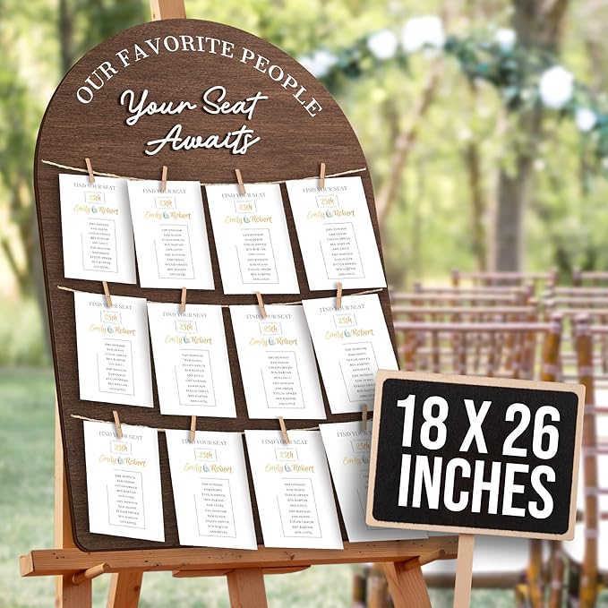 STOFINITY Wedding Seating Chart Board Display by Stofinity