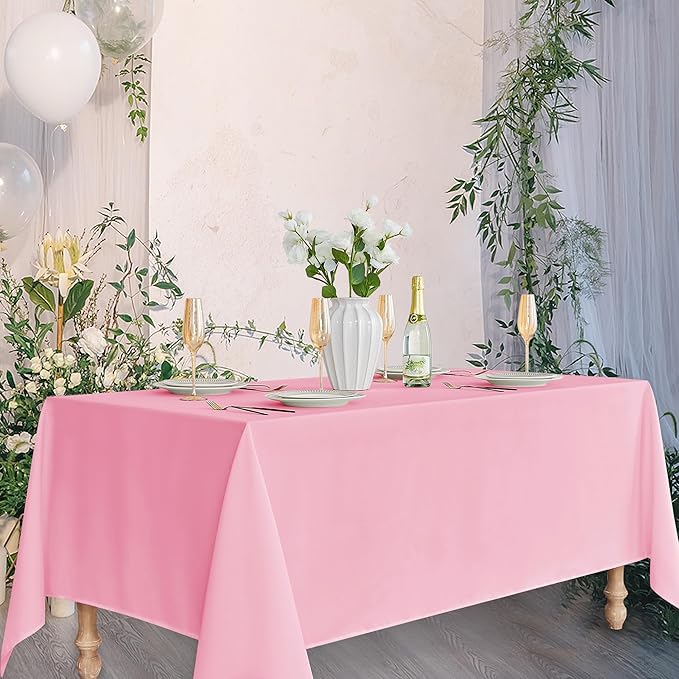 Fitable Pink Tablecloths for Rectangle Tables, 6 Pack - Image 8