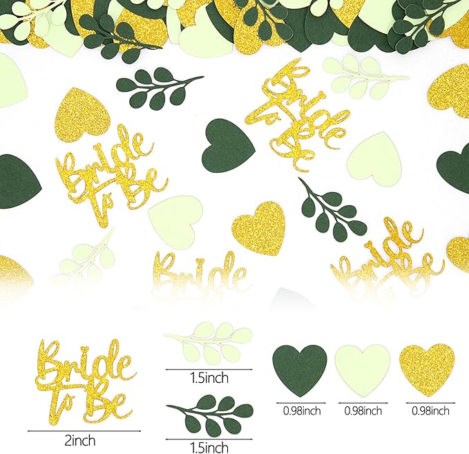 200PC Sage Green Bachelorette Party Decorations Bridal Shower Confetti - Image 5