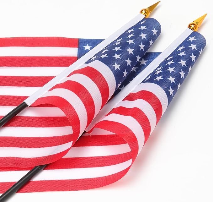 24 Pcs American Desk Flag Set Small USA Flags - Image 4