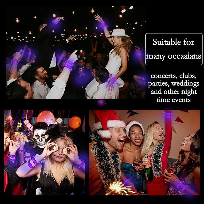 100 Pcs LED Bracelets Sound Activated - Image 4