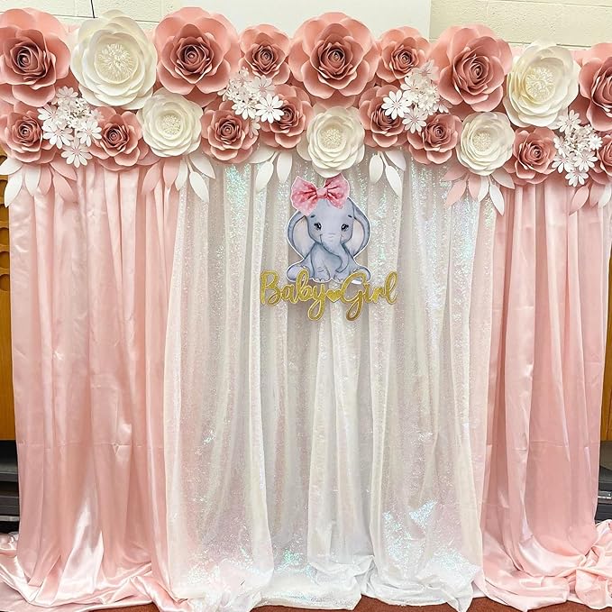 Backdrop Curtains 6 Panels Iridescent Sequin Background 2ftx8ft Glitter Fabric - Image 7