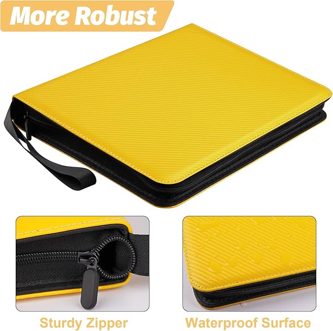 4 Pocket Card Binder, Premium Zip Trading Card Binder, 400 Double Sided Pocket - Image 2