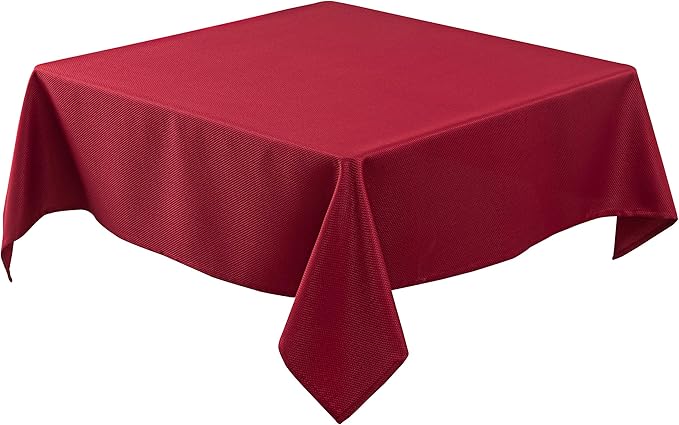 Biscaynebay Textured Fabric Christmas Square Table Cloth 70x70 Inch, Wedding by Biscaynebay