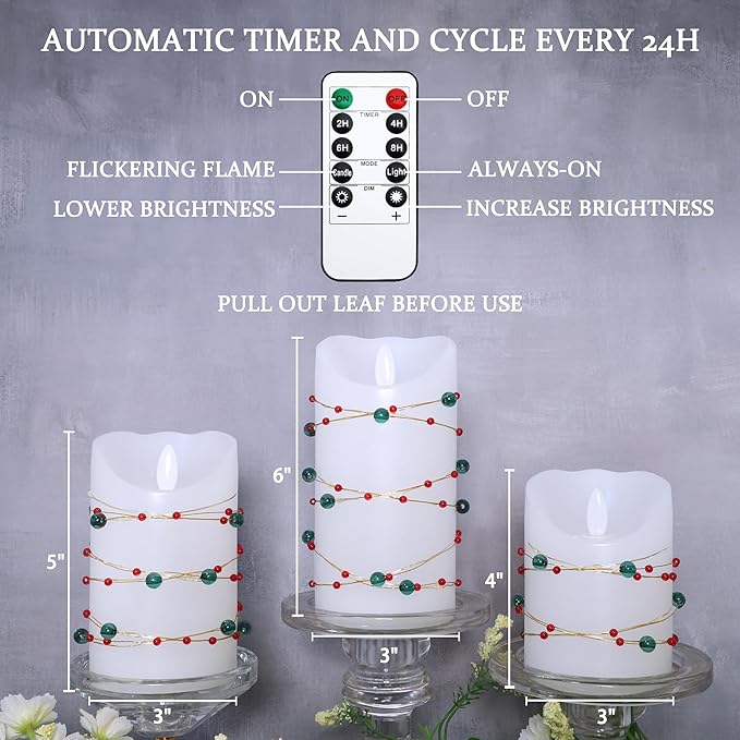 Christmas Flameless Candles - Image 6