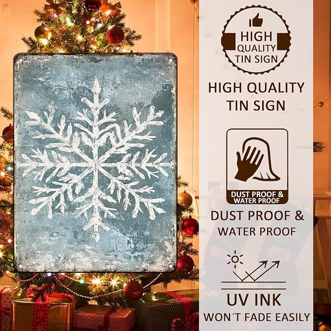 Vintage Christmas Tin Sign - Image 4