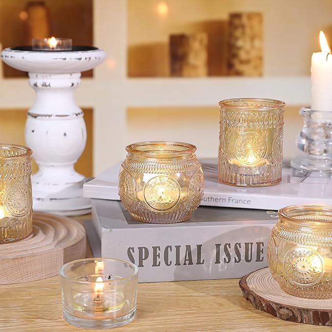 DARJEN 12Pcs Gold Votive Candle Holders - Image 5