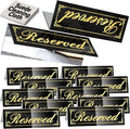 12 Pcs Black Mirrored Reserved Table Signs, Acrylic Reserved Table Tent Signs by Framokoko
