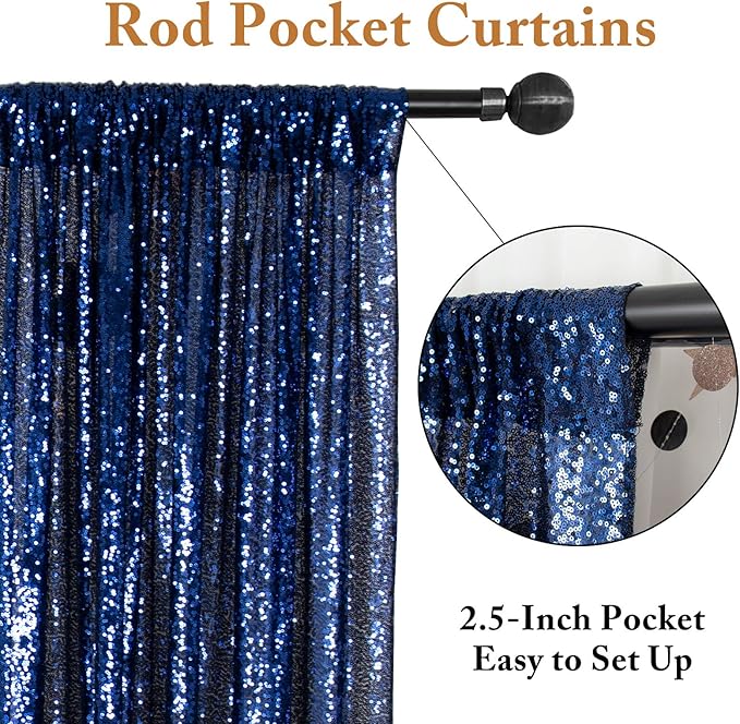 ShinyBeauty Navy and Orange Backdrop - Image 5