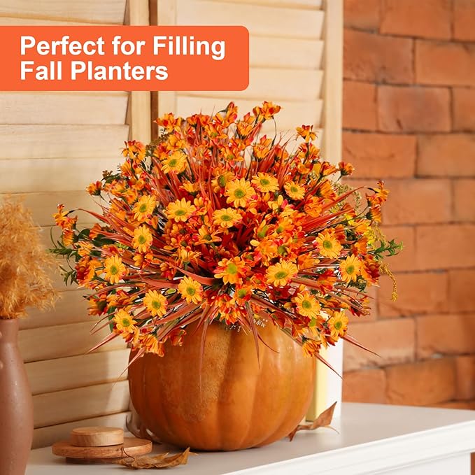 Fake Mums Fall Flowers Artificial - Image 2