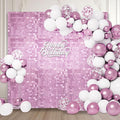 12PCS Light Pink Shimmer Wall Backdrop, Square Sequin Photo Backdrops Panel by ZEBMOON