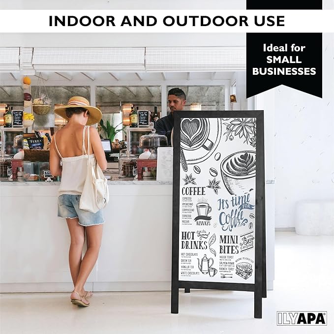 Ilyapa Wooden Dry Erase A Frame Sign - Image 5