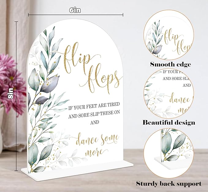 Acrylic Wedding Signs, Wedding Reception Signage, Bridal Shower Table Decor - Image 2