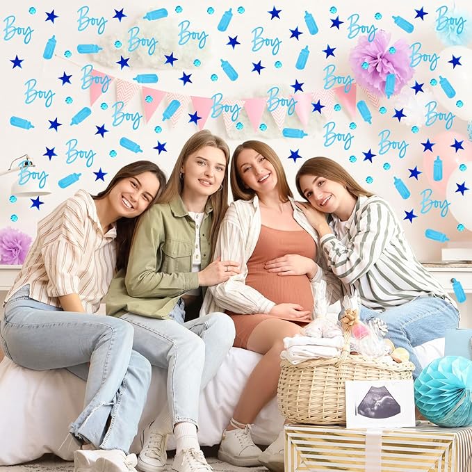 MARFOREVER Blue Confetti, Baby Shower Decorations Glitter Boy Table Confetti - Image 7