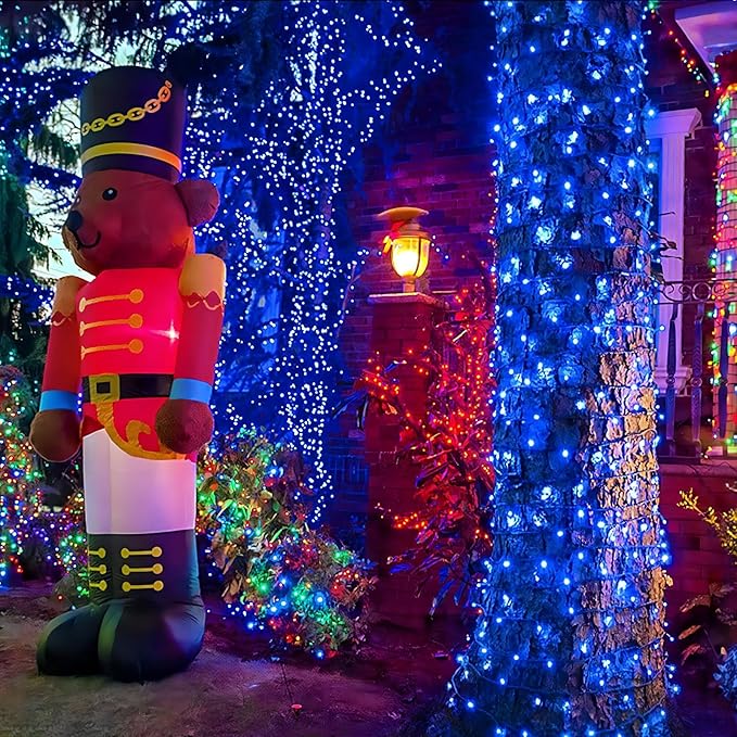 YEGUO 165ft 500 LED Blue Christmas Lights Outdoor Waterproof, 8 Modes Twinkle - Image 4