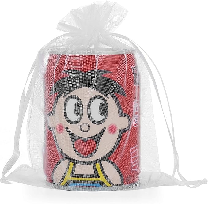 Wudygirl 100pcs 5X7 Inches White Organza Bags Christmas Drawstring Pouches - Image 6