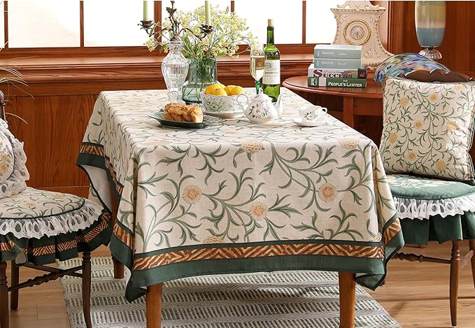 patdrea Designer Floral Linen Table Cloth - Image 3