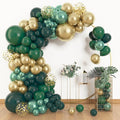 Amandir 153pcs Green and Gold Balloon Garland Arch Kit, Different Sizes 18 12 by Amandir
