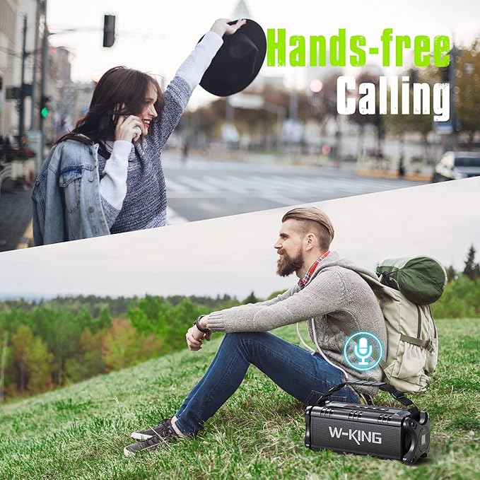 W-KING Bluetooth Speaker, 90W Max Portable Outdoor Speaker Loud, IPX6 - Image 7