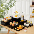 Leinuosen 7 Pcs Large Buffet Risers Set 6" to 12" Acrylic Display Box Catering by Leinuosen