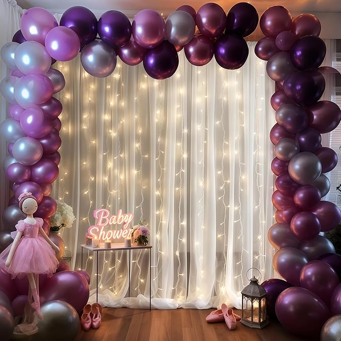 10×10ft White Tulle Backdrop Curtain - Image 4