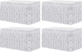 4 Pack 29.5x108 Inch Metallic Foil Fringe Tinsel Table Skirts, Streamer Garland by Oubaka
