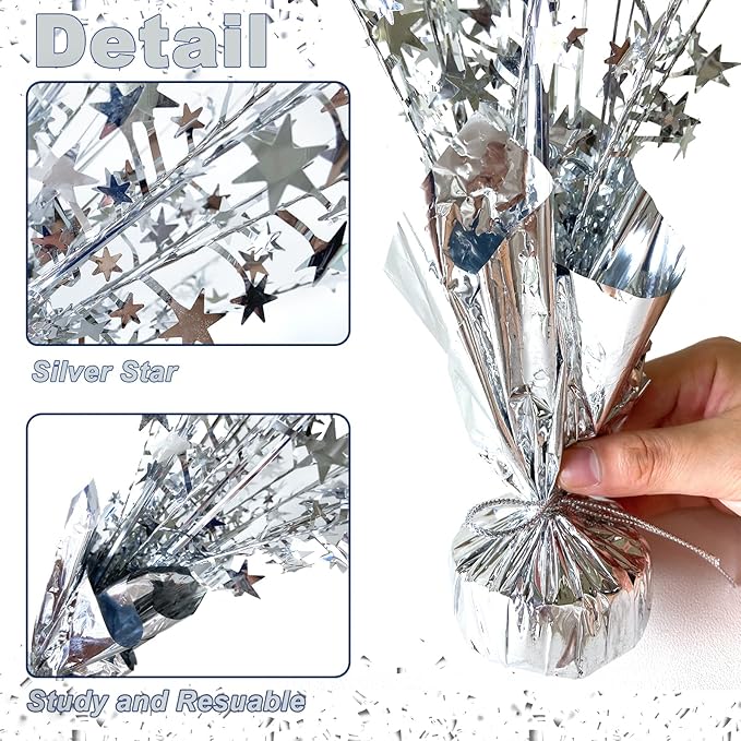 12 Pack Metallic Foil Spray Centerpiece Star Table Decoration Burst Table - Image 9