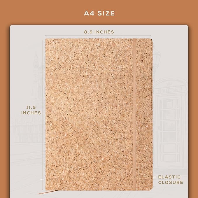 Beechmore Books A4 Sketchbook – 8.5x11 Premium Vegan Leather Bound Large Sketch - Image 3