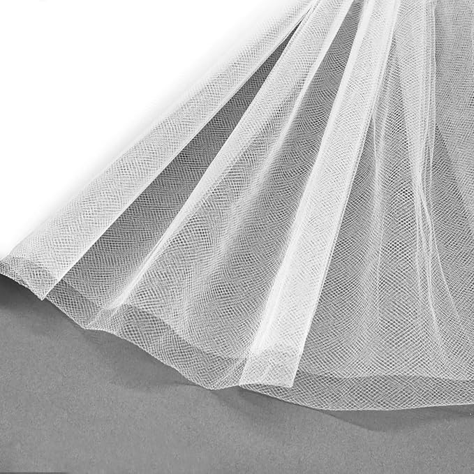 White Tulle Fabric 108" x 10 Yards Tulle Bolt by Luceinvita