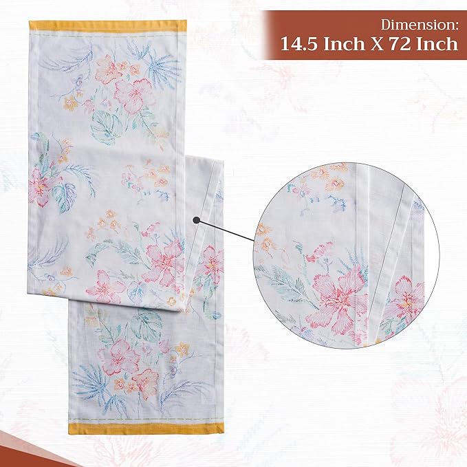 Maison d' Hermine Table Runner 100% Cotton Single Layer Table Runners 72 inches - Image 4