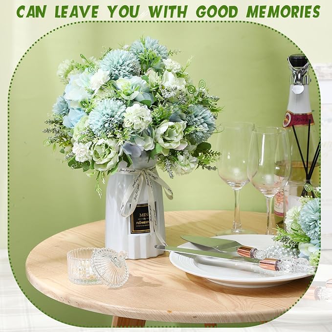 Tigeen Artificial Flowers Artificial Peonies Silk Flowers Faux Peony Fake Peony - Image 4