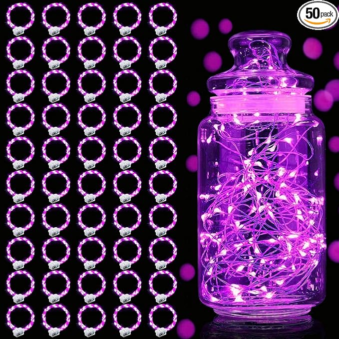 Aogist 50 Pack Fairy Lights 3 Modes 7ft 20 LED Waterproof, Battery Operated by Aogist