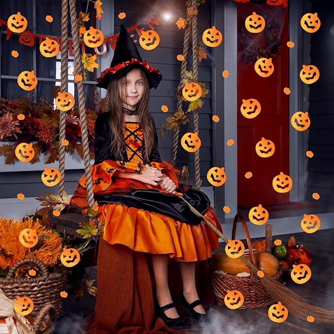 MARFOREVER Halloween Pumpkin Confetti Table Decorations - Image 4