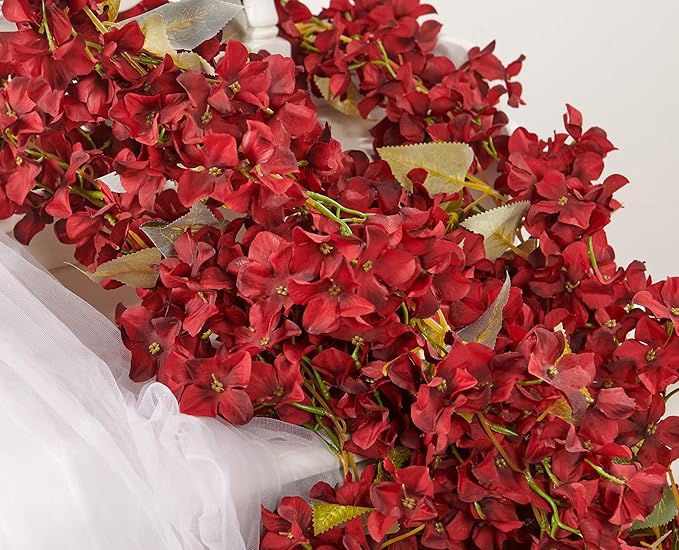 Flower Garland, Artificial Hydrangea Vine Flowers, Hanging Fake Hydrangeas Vine - Image 9
